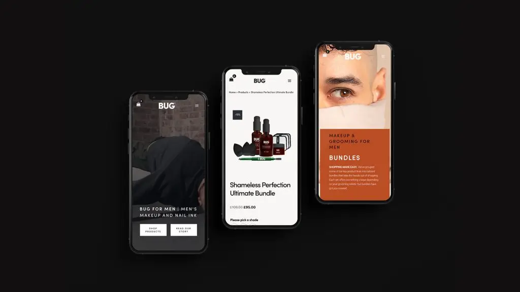 We crafted a bold online presence for Bug For Men, combining sleek website design with high-end 3D product visualisation to tell the brand’s story with style and impact.