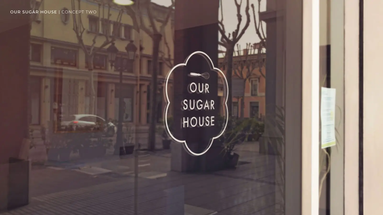 our sugar house logo design for food and cake creation company