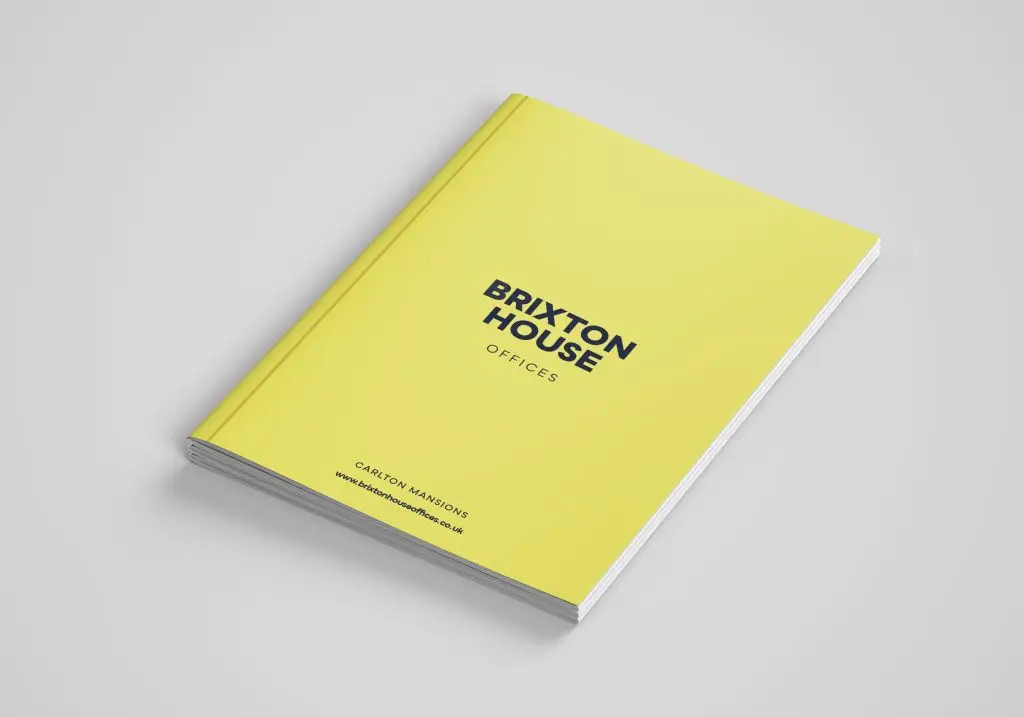 Brixton Brochure mock up yellow