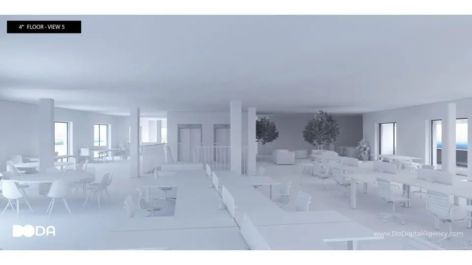 chalk white 3d model interior