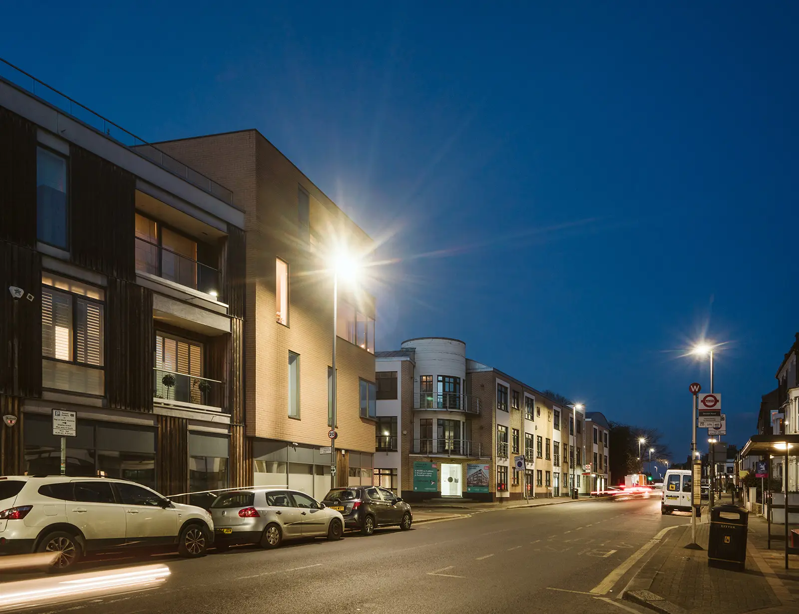 3d photomontage street by night