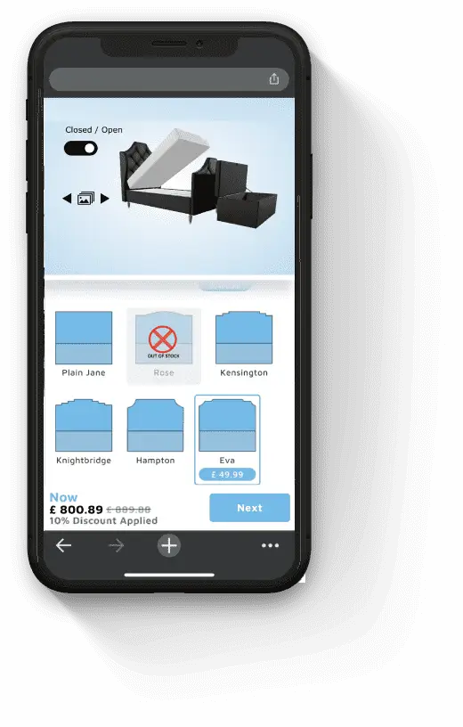 genius 3d bed configurator for ecommerce