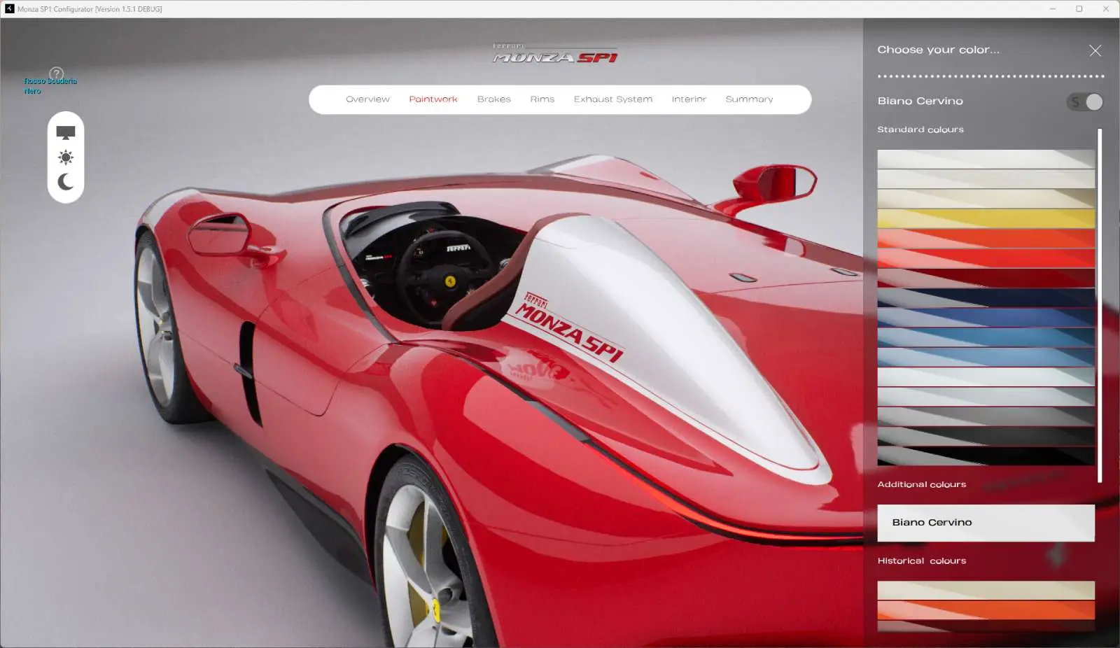 Car Configurator Car Configurator Unreal Engine Monza SP1