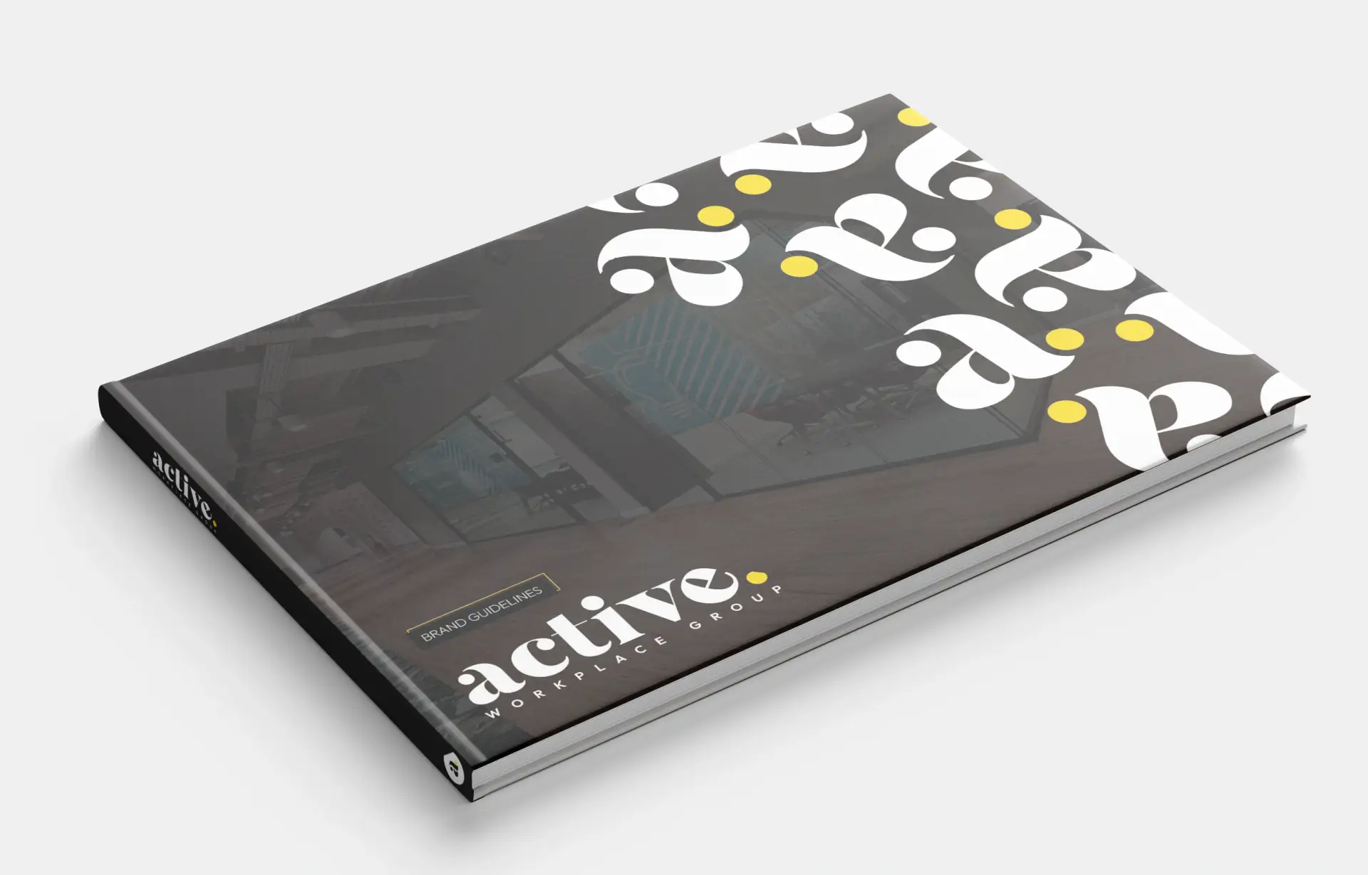 Active Workplace Group Rebrand: New Logo Design Unveiled book mock up